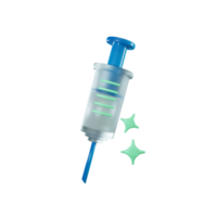 Vaccine medical syringe isolated 3d icon png