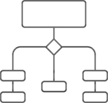 Hierarchy Icon In Black Line Art.