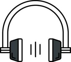 Headphone Icon In Flat Style. vector