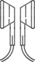Isolated Earphone Icon in Stroke Style. vector