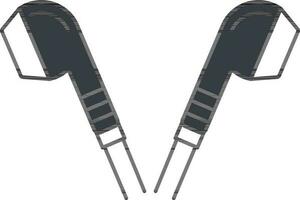 Earbuds Or Earphone Icon In Flat Style. vector