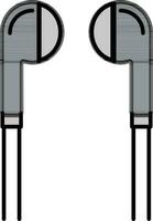 Flat Style Earphone Icon. vector