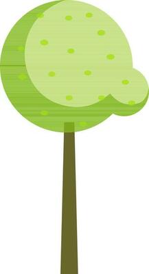 Illustration of Green Tree on White Background.