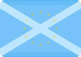 EU Scotland Flag Icon in Flat Style. vector