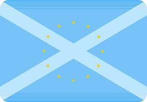 EU Scotland Flag Icon in Flat Style. vector