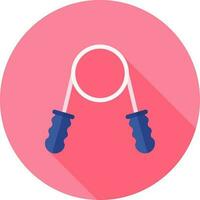 Hand Gripper Icon On Pink Circle Shape. vector