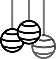 Hanging Baubles icon in flat style. vector