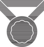 Medal Icon In Gray And White Color. vector