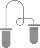 Skipping Rope Icon In Gray And White Color. vector