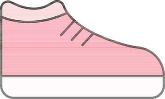 Shoes Icon In Pink Color. vector