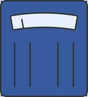 Weight Machine Icon In Blue Color. vector