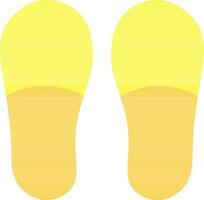 Vector Illustration of Yellow Slippers.