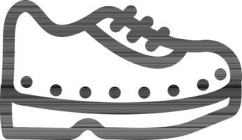 Line Art Illustration of Sportswear Shoes Icon. vector