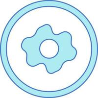 Omelette Icon In Blue And White Color. vector