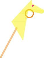 Seesaw in yellow and orange color. vector