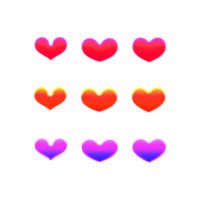 vistoso corazón forma íconos png