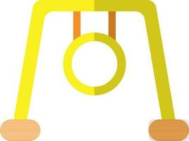 Yellow and orange swing ring. vector