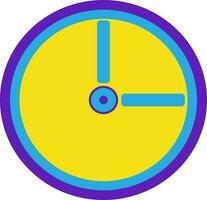 Wall clock in flat style. vector