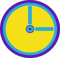 Wall clock in flat style. vector