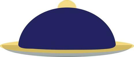 Restaurant cloche in flat style. vector