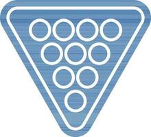 Snooker Icon In Blue And White Color. vector