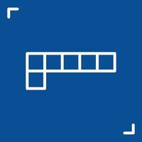 Scrabble Or Snake Game Icon In Blue And White Color. vector