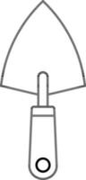 Isolated Shovel or Trowel Icon In Line Art. vector