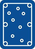 Flat Style Billiard Or Pool Table Icon In Blue And White Color. vector