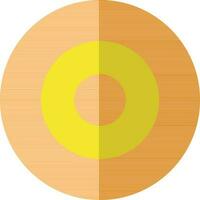 discos compactos en naranja y amarillo color. vector