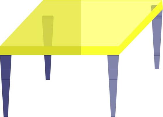 Blank table in yellow and blue color.