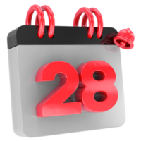 calendar 3d render png