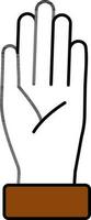 Palmistry Hand Icon in Flat Style. vector