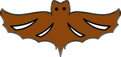 Illustration of Bats Icon in Brown Color. vector