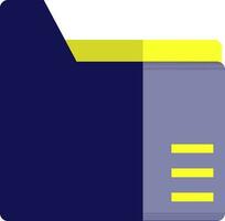 Blue and yellow file folder. vector