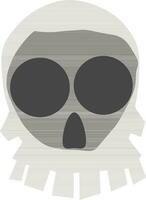 Pictogram of skull halloween in balck and gray color. vector