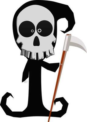 Vector halloween character of gime reaper.