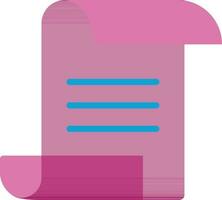 Blank script in pink color. vector