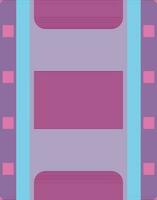 Film strip in pink and blue color. vector