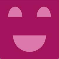 Illustration of a pink smiley mask. vector