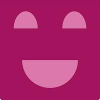 Illustration of a pink smiley mask. vector