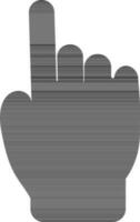 Pointing hand gesture in flat style. vector