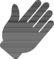 Silhouette of Slap hand gesture. vector