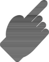 Silhouette of click or cursor gesture. vector