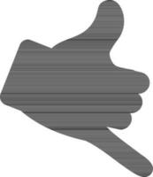 Silhouette of shaka or call hand gesture. vector