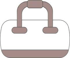 Handbag Icon In Flat Style. vector