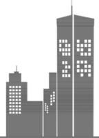 Flat style illustration of building. vector