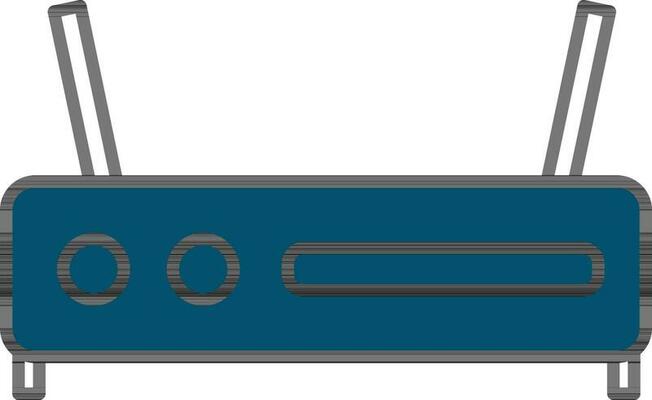 Blue Color Router Icon in Flat Style.