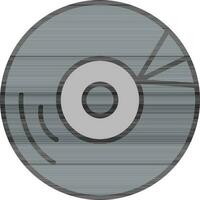 discos compactos o DVD disco icono en gris color. vector