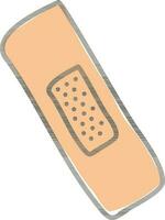 Flat illustration of medical plaster bandage. vector