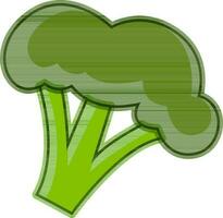 Flat illustration of green broccoli. vector